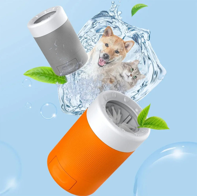 Automatic Dog Paw Cleaner Cup for Dogs and Cats – Pet Foot Washer with Gentle Silicone Brush