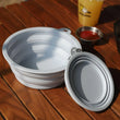 2pcs Collapsible Silicone Pet Bowls for Food & Water  | Outdoor Camping & Travel Portable Folding Supplies Dishes with Carabiner