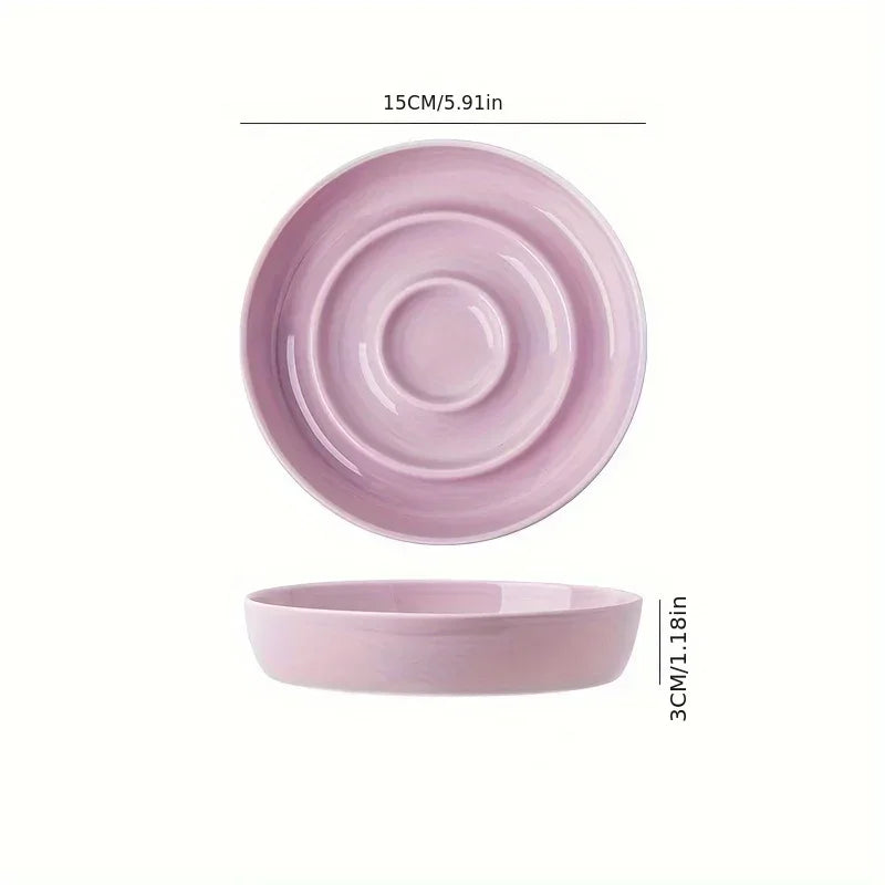 New Ceramic Cat Slow Food Bowl | Anti-choking Small Dog Food Bowl | Pet Supply