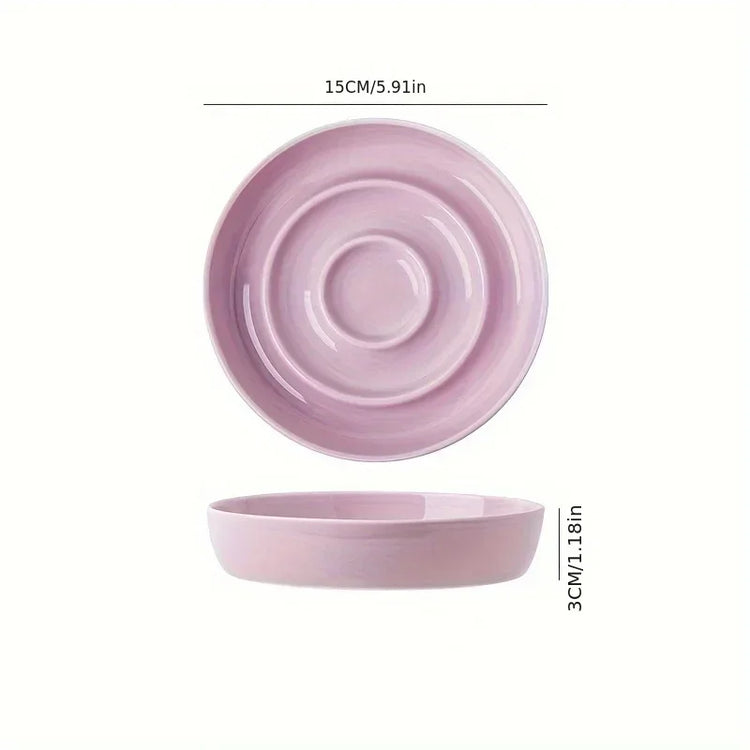 New Ceramic Cat Slow Food Bowl | Anti-choking Small Dog Food Bowl | Pet Supply