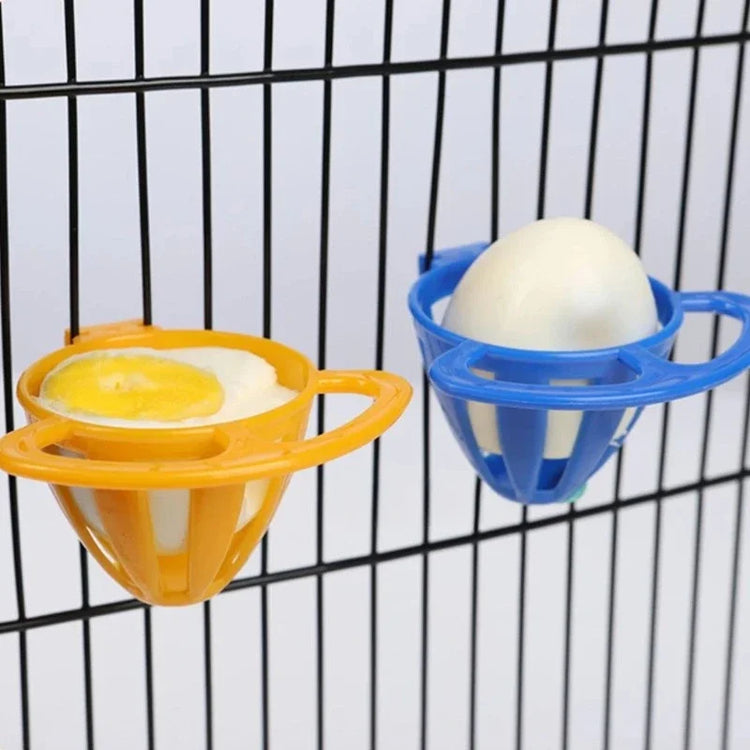 Bird Cage Feeder – Hanging Fruit & Vegetable Basket for Parrots & Small Birds | Clip-On Plastic Cage Rack for Feeding