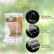 Automatic No-Spill Transparent Bird Feeder | Can Be Hung or Placed on Desktop | Ideal for Small & Medium Parakeets