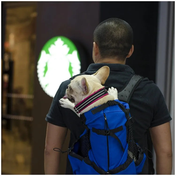 Breathable Outdoor Pet Carrier Backpack – Hiking & Travel Mesh Backpack for Dogs