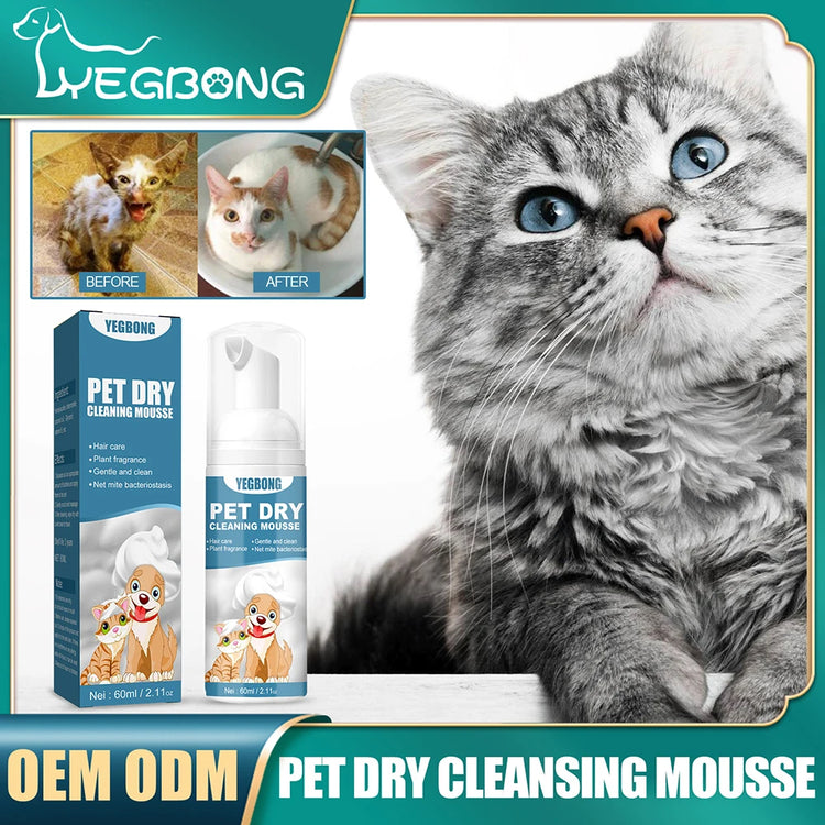 Portable Dog Waterless Cleaner – Deodorizing Cat Spray for Pet Cleaning and Travel Use