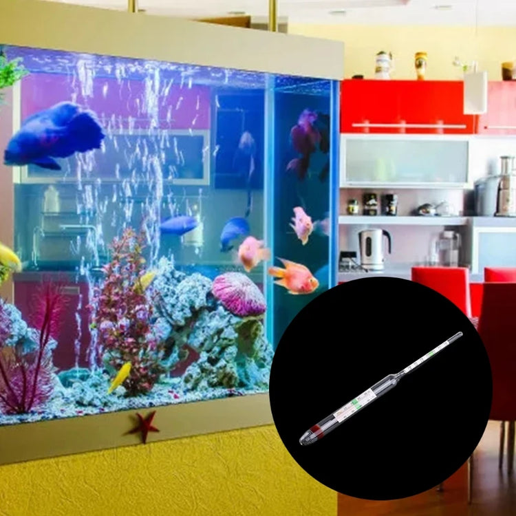 Aquarium Glass Hydrometer with Thermometer – Saltwater Marine Aquarium Tester 1.000-1.060