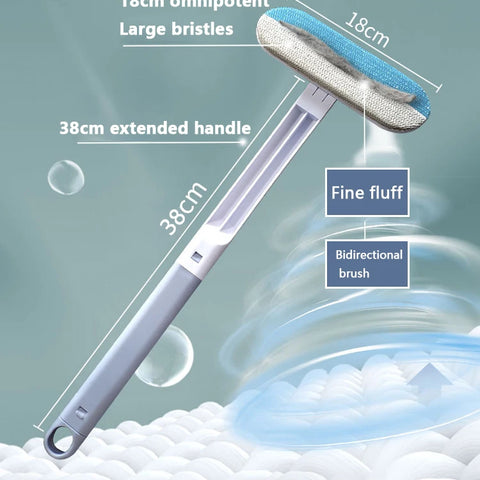 Multifunctional Pet Hair Remover Brush | Long Handle Fur Cleaner for Carpet, Sofa & Clothes | Manual Cat/Dog Hair Cleaning Tool