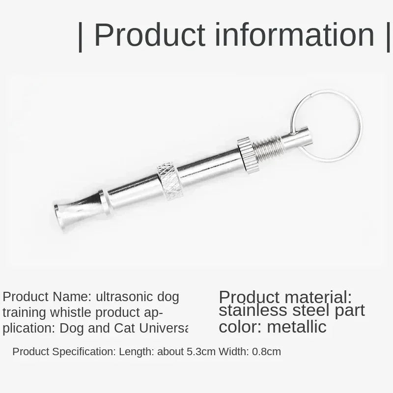 Adjustable Stainless Steel Dog Training Whistle – Stop Barking & Control Aid