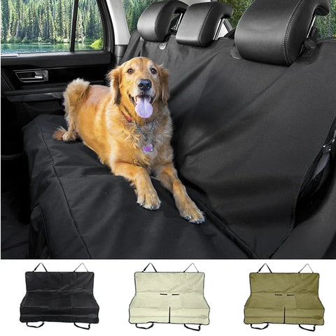 Waterproof Dog Car Seat Cover – Foldable Pet Backseat Hammock with Non-Slip Backing