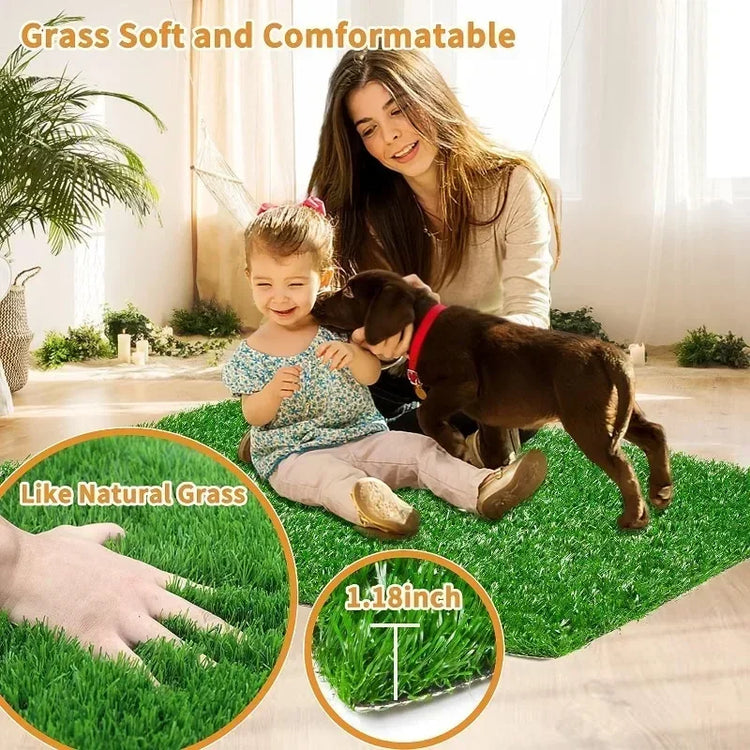 Artificial Grass Dog Pee Pad – Indoor & Outdoor Pet Training Lawn Mat