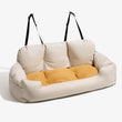 Large Dog Car Seat Carrier – Foldable Pet Travel Bed with Safety Straps & Washable Cover