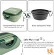 Collapsible Dog Water Bowl with Leak-Proof Lid – Portable 2-in-1 Food & Water Feeder for Small Dogs, Travel & Outdoor Use