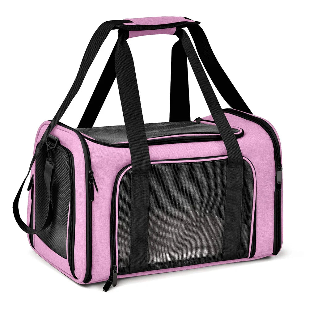 Airline Approved Soft-Side Pet Carrier Bag for Small Dogs and Cats – Breathable, Lightweight Travel Backpack