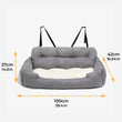 Large Dog Car Seat Carrier – Foldable Pet Travel Bed with Safety Straps & Washable Cover