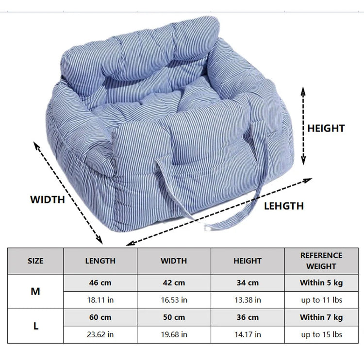 New Pet Dog Car Seat Bed Safety Car Seat Booster Portable Dog Carrying Bag for Small Dogs Cats Puppy Carrier Travel Accessories