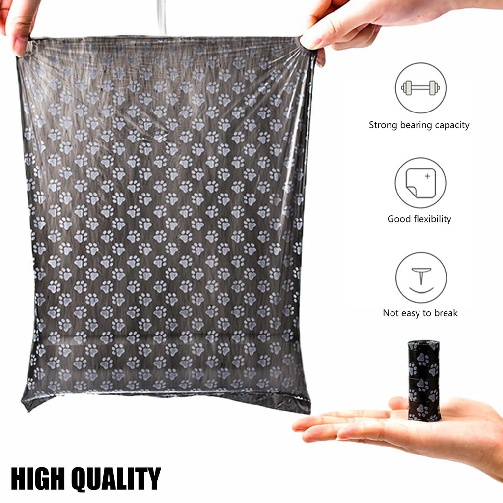 30 Roll Dog Poop Bags Disposable Pet Waste Bags Bone-Shape Divider Design Durable and Biodegradable