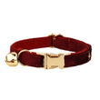 Cat Collar Bowknot | Adjustable Safety Personalized Pet Collar - Customized Name | Soft Corduroy with Bell