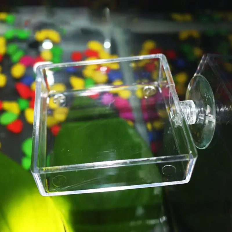 Transparent Acrylic Shrimp Feeder with Suction Cup – Floating & Bottom Feeding Fish Tank Accessory