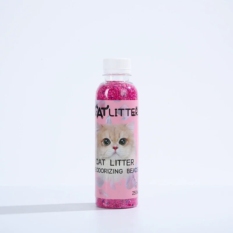 A Bottle of Cat Litter Deodorizing Beads | Cat Litter Freshener | Pet Odor Neutralizing Scented Additives | Odor Control for Litter Box