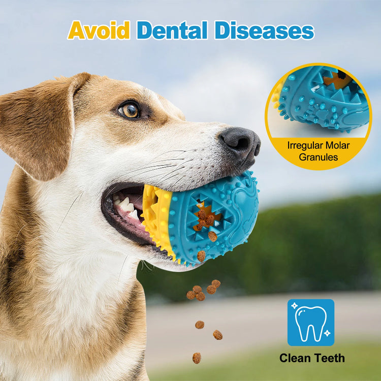 COOLPLAY Dog Chew Toy – Interactive Teeth Cleaning Sound Ball with Treat Dispensing