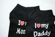 "Love Mommy & Daddy" Cotton Vest | Soft Casual T-Shirt for Cats & Puppies | All-Season Pet Wear