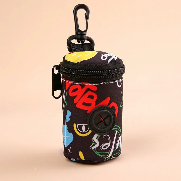 Hangable Dog Poop Bag Dispenser with Zipper – Portable, Lightweight Waste Bag Holder for Dog Walking, Cute & Convenient
