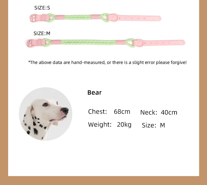 Cute Candy Style Nylon Dog Collar – Waterproof, Reflective, and Customizable
