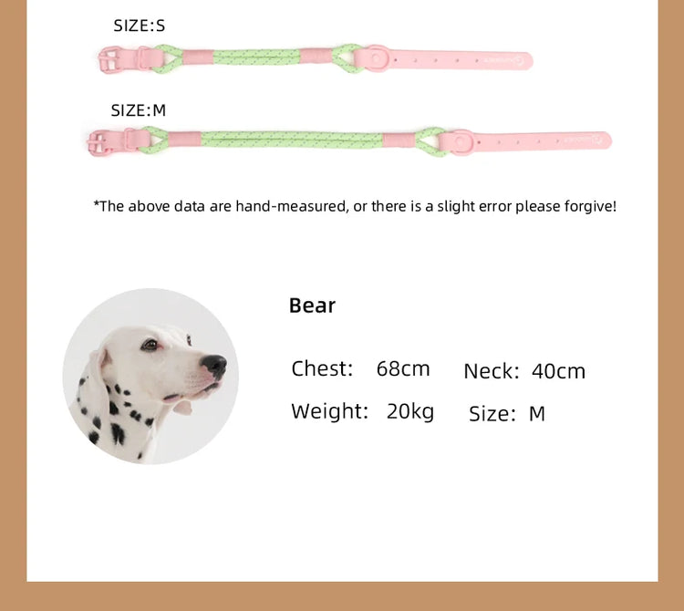 Cute Candy Style Nylon Dog Collar – Waterproof, Reflective, and Customizable