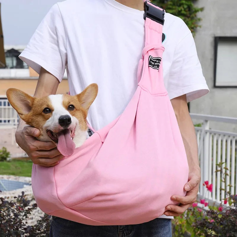 Adjustable Pet Carrier Sling Bag – Soft, Breathable Shoulder Tote for Small Dogs & Cats