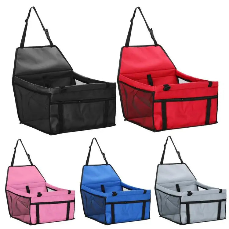 Foldable Dog Car Seat Carrier – Breathable Travel Bag for Small Dogs (40×30×25cm)