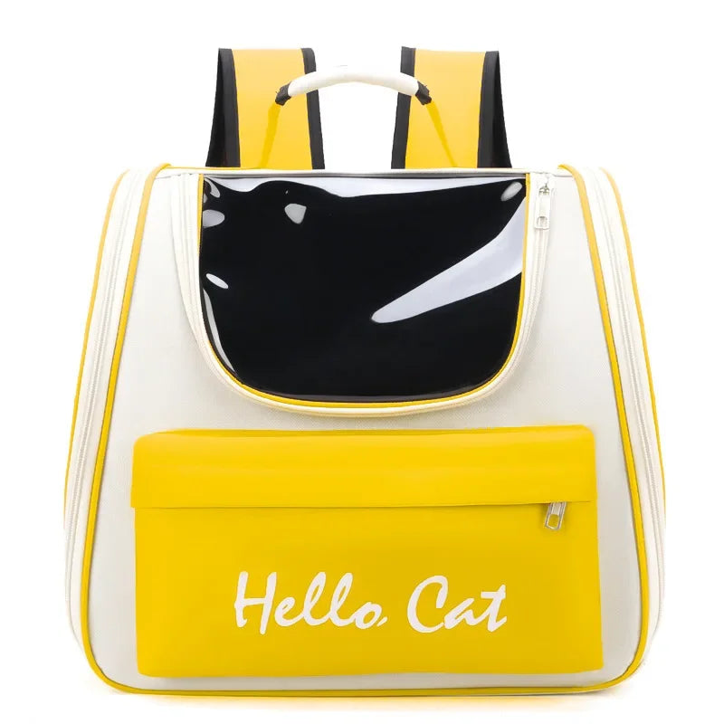 Windproof Cat/Small Dog Travel Backpack | Soft Cushion | Outdoor Pet Carrier