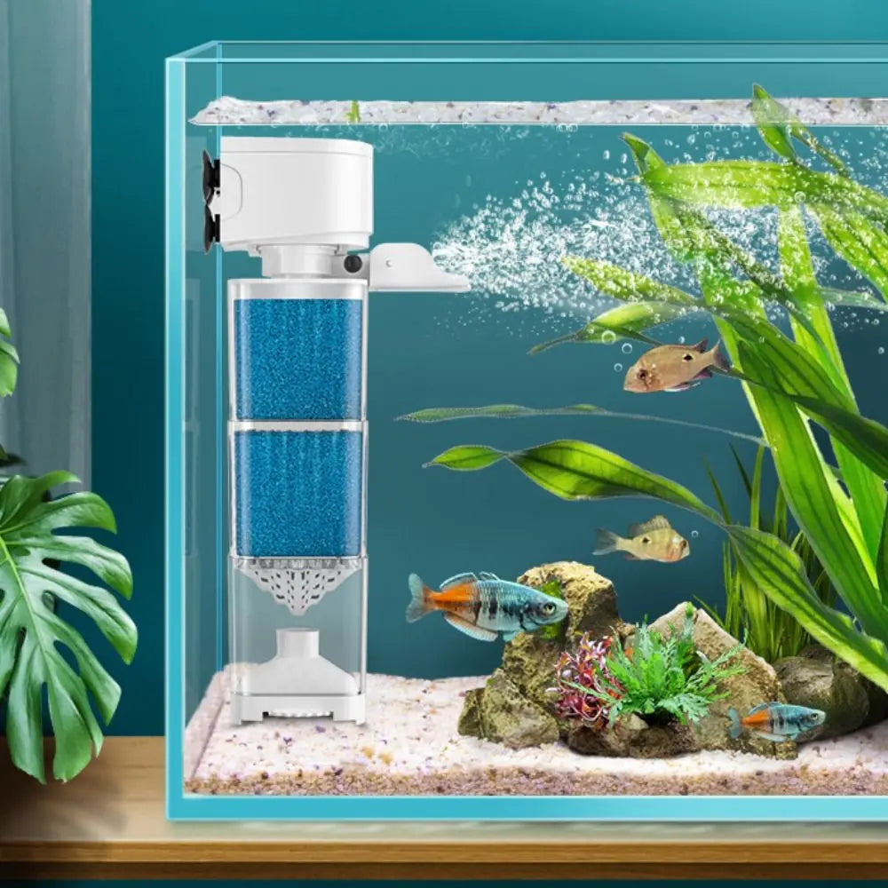 Mute Submersible Fish Tank Filter with Built-in Water Circulation Pump