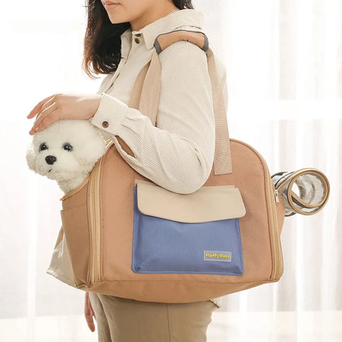 Pet Carrier Bag for Cats Travel Backpack/Transport for Dogs | Expandable Tunnel & Shoulder Strap Options