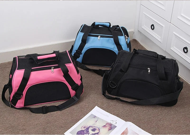 Portable Dog Cat Carrier Bag Pet Puppy Travel Bags Foldable Cats Handbag Travel Pet Bag Transport Bag