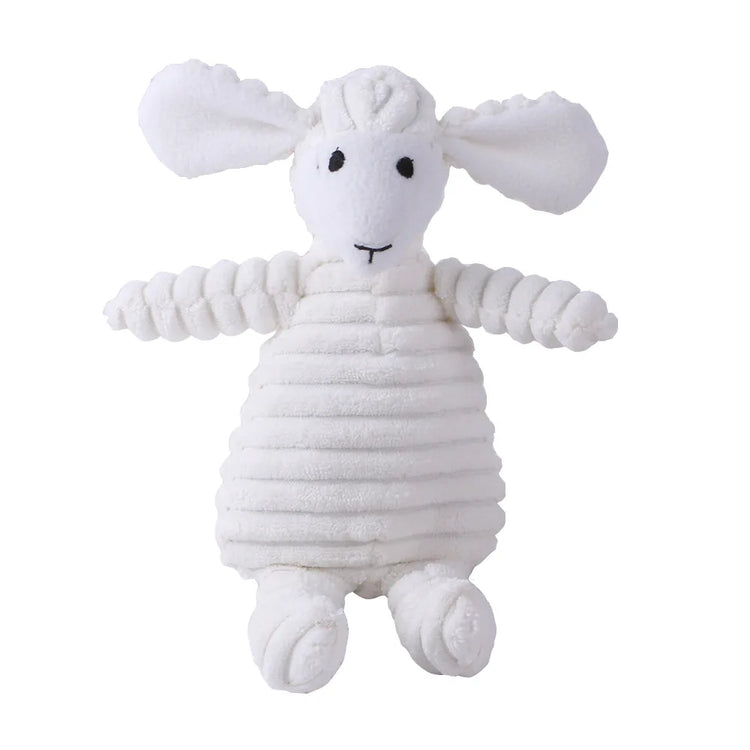 Corduroy Dog Toys – Animal Plush Squeaky Chew Toys for Small and Large Dogs