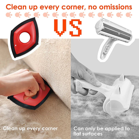 Pet Hair Remover | Cat Fur Cleaning Tool | Dog Lint Removal Brush | Carpet Sofa Scraper | Reusable Manual Fur Brush