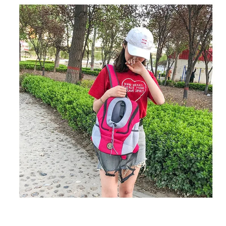 Pet Carrier Backpack – Breathable Front & Back Pack for Small to Medium Dogs and Cats