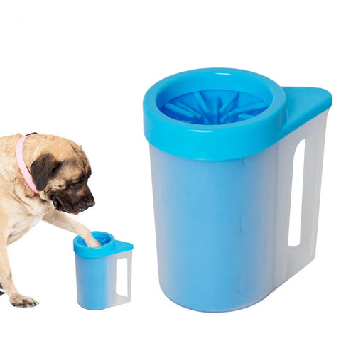 Dog Paw Cleaner All-round Cleaning Dog Paw Washer 8.8×6.3 Inch Muddy Paw Cleaner with Coral Plush Towels Easy to Use Pet Paw