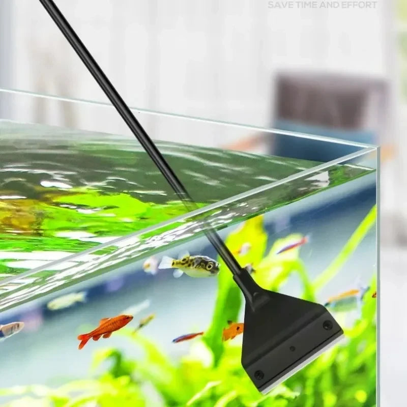Aquarium Algae Scraper – Dual-Use Fish Tank Cleaning Tool with Non-Slip Handle