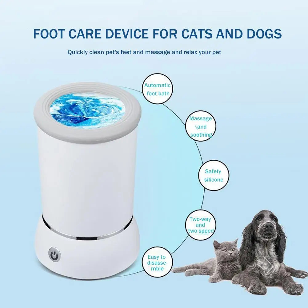 Dog Paw Cleaner Automatic Pet Foot Paw Washer Electric Paw Massager USB Cable Operated for Small Medium Dogs Cats
