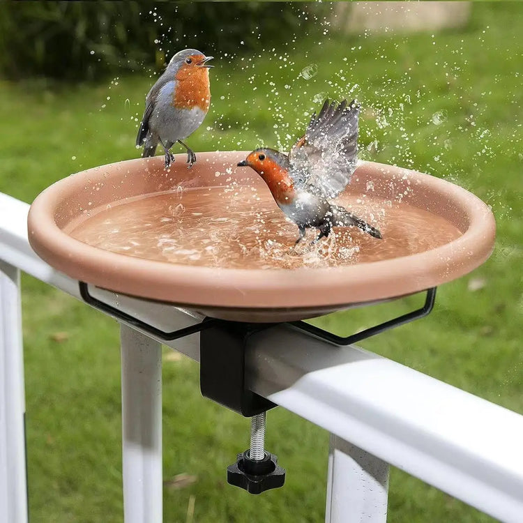 Wrought Iron Bird Bath & Feeder Bracket – Outdoor Tableware Garden Stand | Hummingbird-Friendly Decorative Bird Accessories
