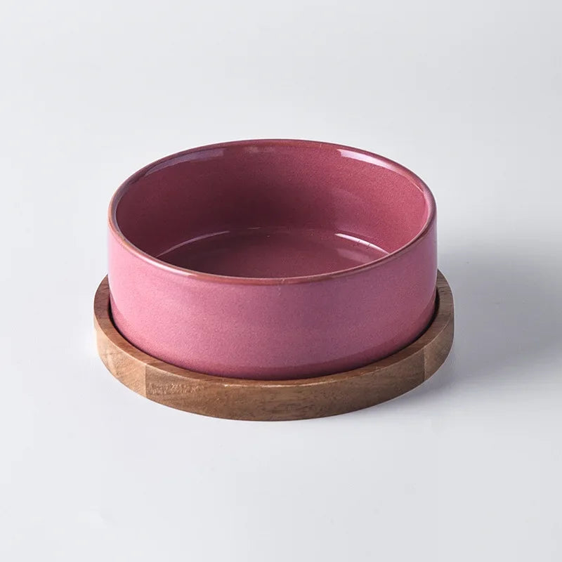 Cat Bowl | Cat Food Bowl | Ceramic Pet Food & Water Feeder | For Small & Medium-Sized Dogs | Spine Protection | Rollover Prevention