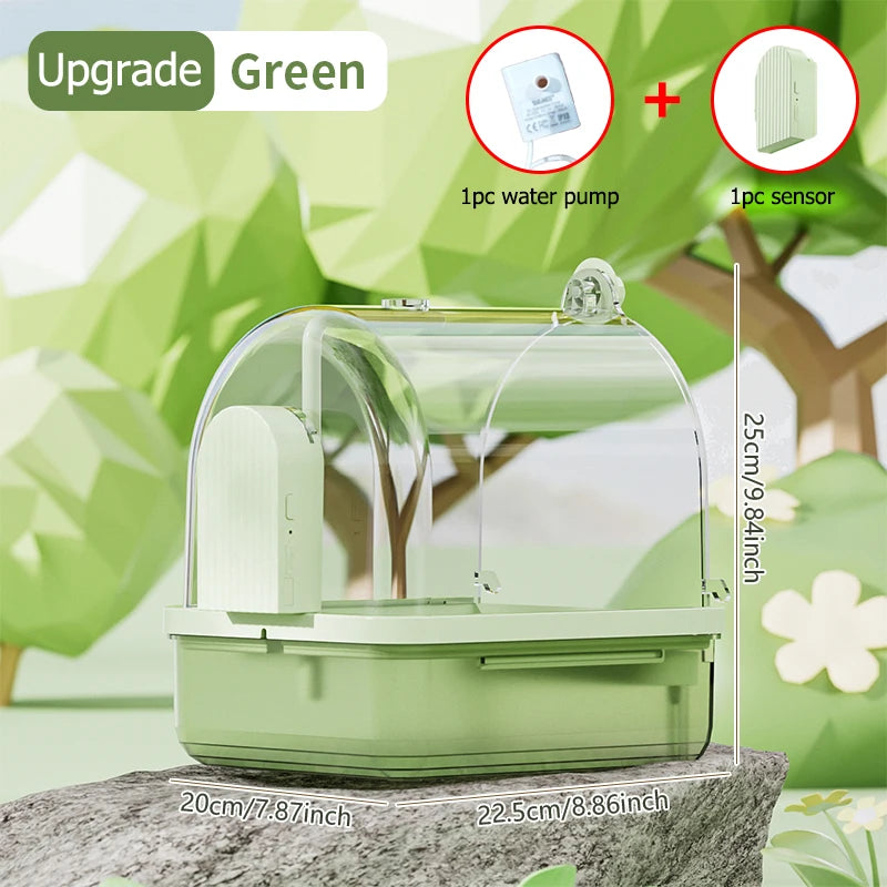 Smart Sensor Bird Bathtub – Automatic Electric Hanging Shower Box | Clear Parrot Bath with Hooks