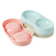 Double Pet Bowl for Small Dogs & Cats – Stainless Steel Food and Water Feeder with Non-Slip Base