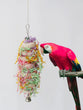 Funny Bird Toys | Parrot Swing with Bell | Natural Loofah Hanging Toy | Climb & Chew Toy for Cockatiels & Parakeets | Pet Cage Accessory