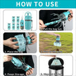 Dog Poop Scooper Set with Claw Picker, Leash Clip, LED Light, and Bag Dispenser