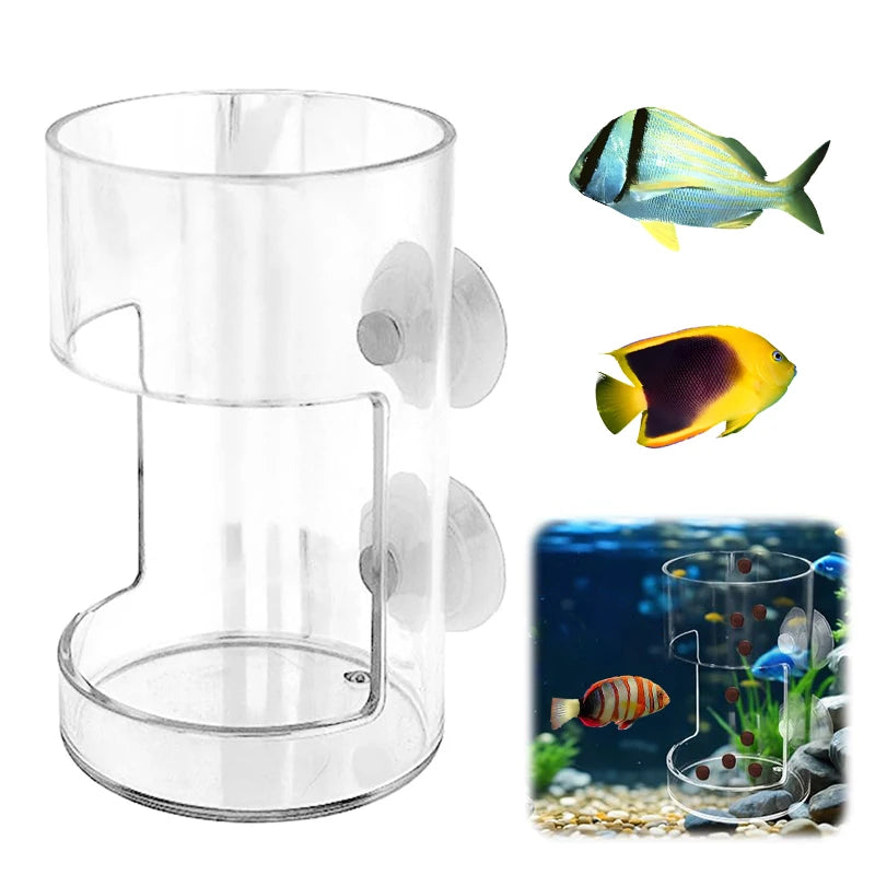 Fish Feeder for Aquarium – Acrylic Feeding Tube with Suction Cup