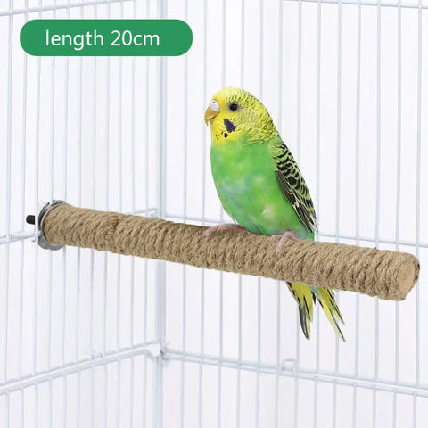 Parrot Pet Standing Stick | Wood Hanging Stand Rack | Toy Sticksstand Branch Perches for Bird Cage | Bar Paw Grinding Clean Toys