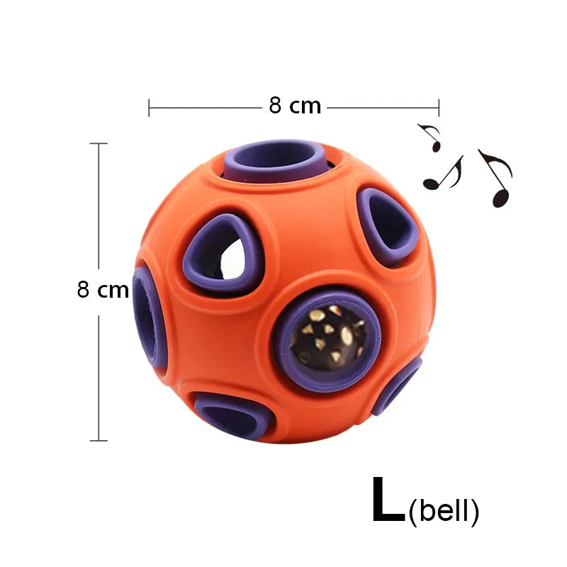 HOOPET Interactive Dog Ball Toys – Light-Up & Bell Rubber Balls for Active Play
