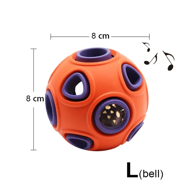HOOPET Interactive Dog Ball Toys – Light-Up & Bell Rubber Balls for Active Play