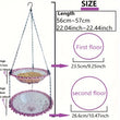 2-layer Bird Feeder | Suspended Bird Bath | Courtyard Decoration | Durable Tray with Chain | Outdoor Bird Feeding